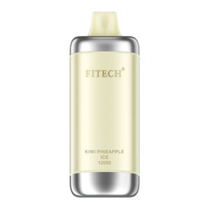Fitech Aura 12000 puff disposable vape in Kiwi Pineapple Ice flavor